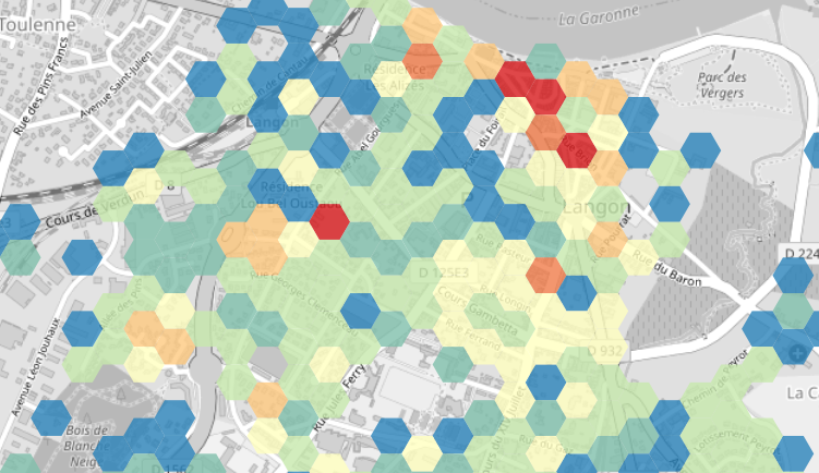 FrancePop© hexa - Répartition de la population agrégée à l’hexagone